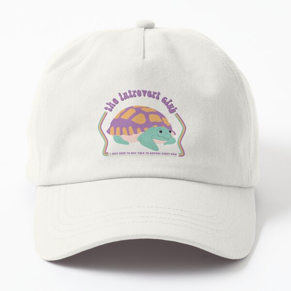 the introvert club turtle Dad Hat