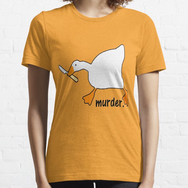 duck with knife,Knife Goose,Chicken With Knife,duck meme,thanks meme,usa redbubble ,redbubble com,redbubble canada Essential T-Shirt