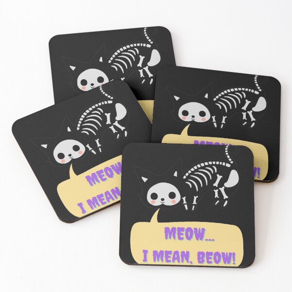 Item preview, Meow I Mean Beow Funny Ghost Design designed and sold by Wagdy-online.