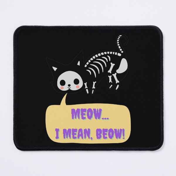 Item preview, Meow I Mean Beow Funny Ghost Design designed and sold by Wagdy-online.