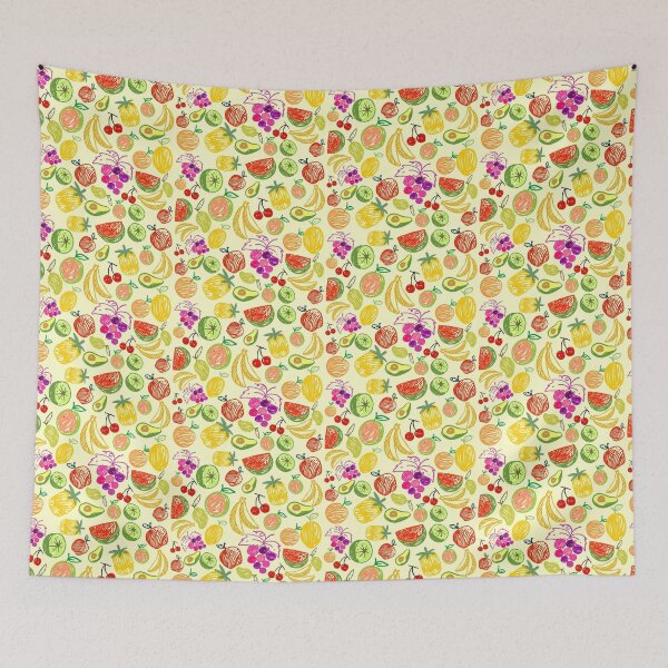 Item preview, Colorful fruit sketches pattern designed and sold by RafaelLima7.