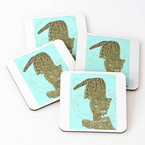 Item preview, Fishing cats Prionailurus viverrinus designed and sold by NatureDesigned.