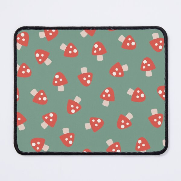 Item preview, Forest Green Mushroom Pattern designed and sold by olivejade.
