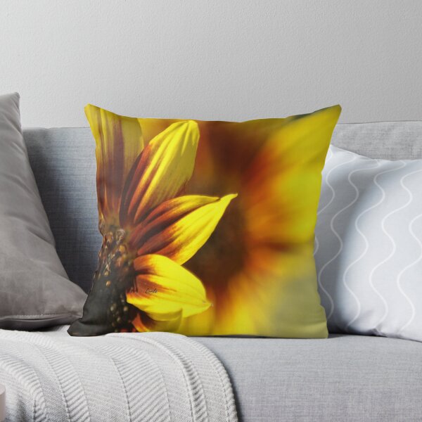 Colors of The Sunflower Throw Pillow