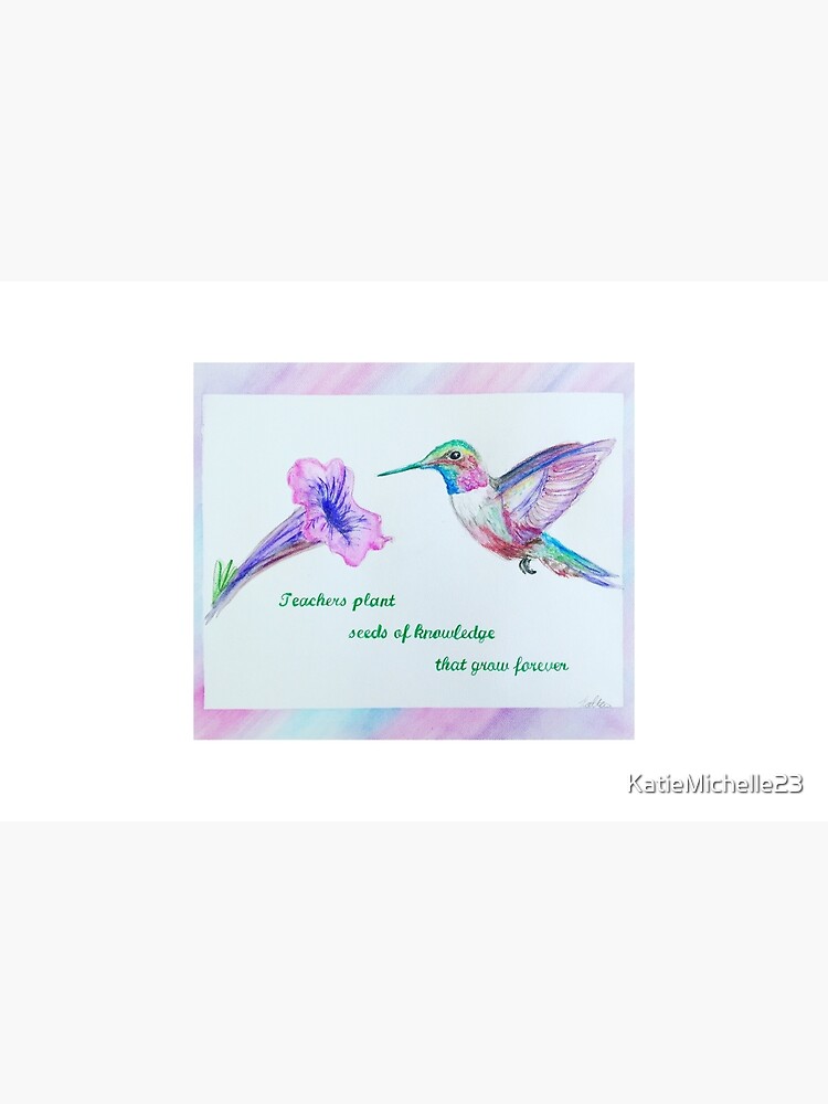 Skin Adhesive D Ordinateur Enseignants Citation Aquarelle Colibri Par Katiemichelle23 Redbubble