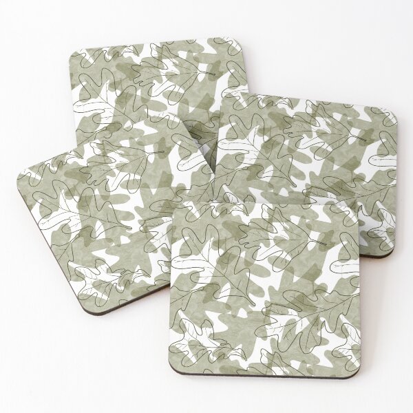 Item preview, Oak Leaves on White Repeat 5748 designed and sold by Art in My Loft.