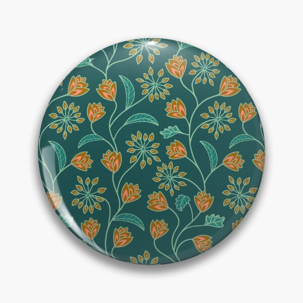 Item preview, TANGLED FLORAL BOTANICAL PATTERN in TEAL - UnBlink Studio by Jackie Tahara designed and sold by Jackie Tahara of UnBlink Studio.