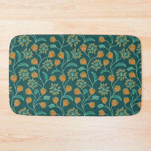 Item preview, TANGLED FLORAL BOTANICAL PATTERN in TEAL - UnBlink Studio by Jackie Tahara designed and sold by Jackie Tahara of UnBlink Studio.