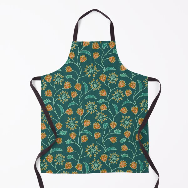 Item preview, TANGLED FLORAL BOTANICAL PATTERN in TEAL - UnBlink Studio by Jackie Tahara designed and sold by Jackie Tahara of UnBlink Studio.