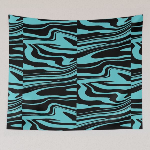 Item preview, Blue and Black Liquid marble texture designed and sold by DMJPRINT.