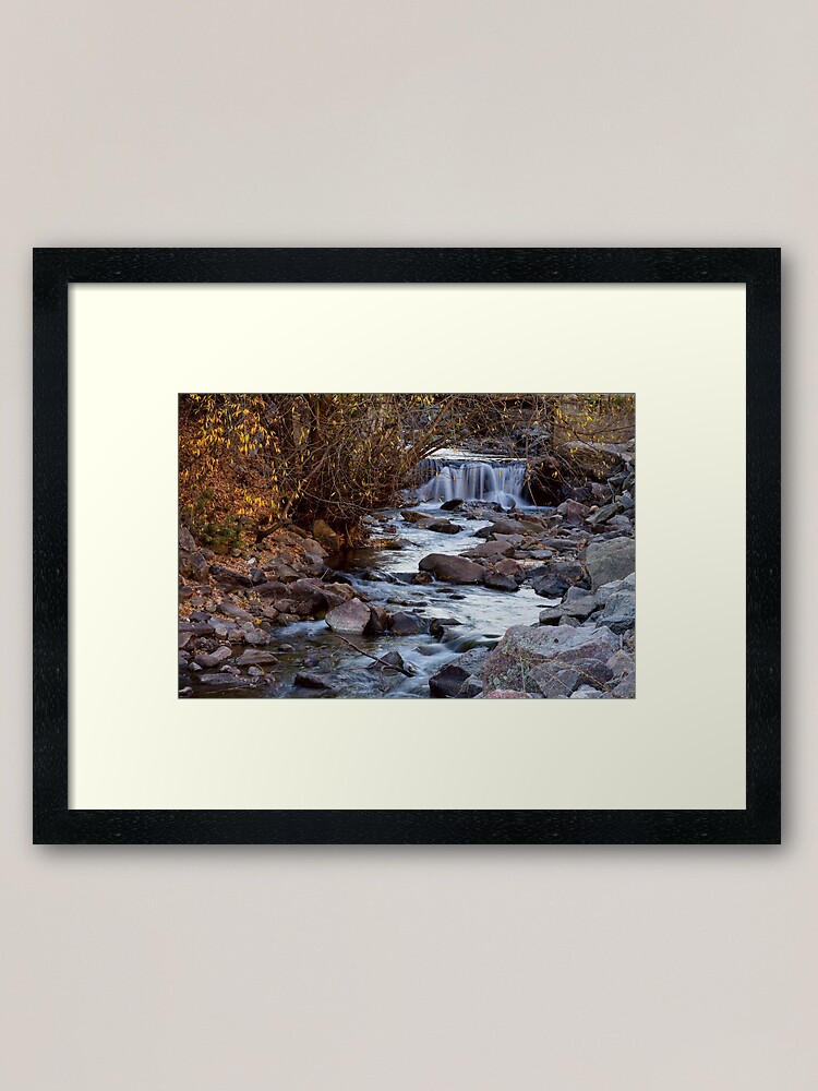 Alternate view of Waterfall On Beautiful Boulder Creek Framed Art Print