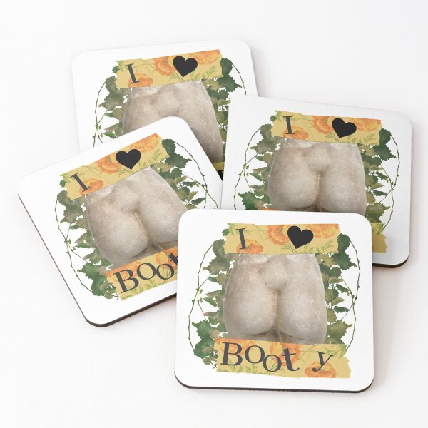 Item preview, Greek stone floral design I heart booty yellow  designed and sold by VantaTheArtist.