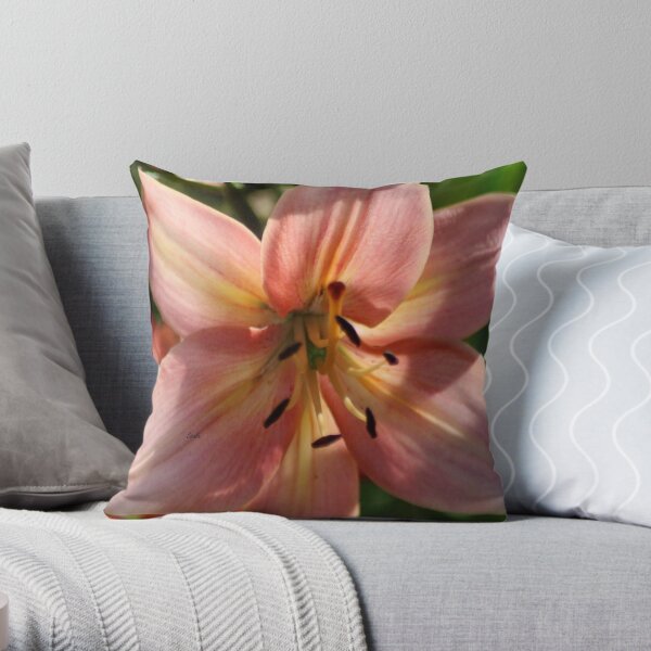Lily Flower Bloom Throw Pillow