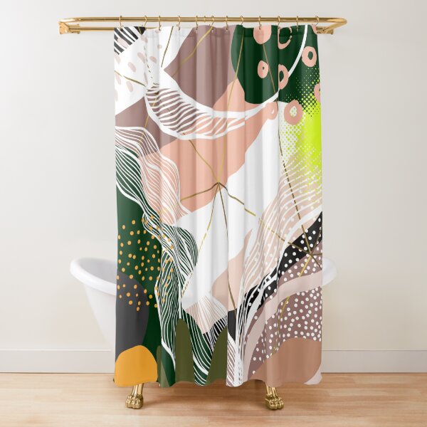 Geometrical design Shower Curtain