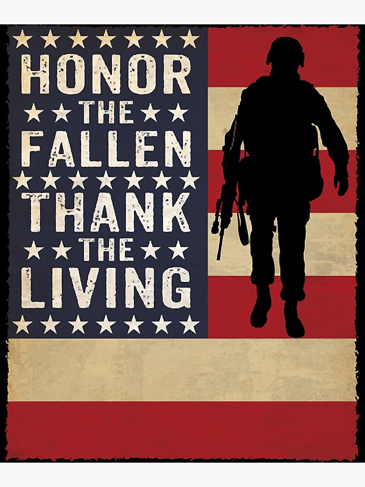 “Honor the fallen Thank the living Veteran” Poster by krieglkwegeb86