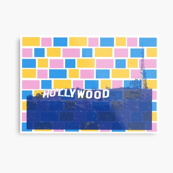 Lámina metálica «Cartel de Hollywood - Patrón de formas pastel - Antena» de  swigzine | Redbubble