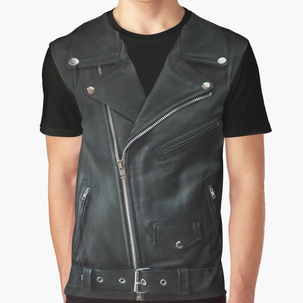 Full Leather Jacket (on black) Graphic T-Shirt