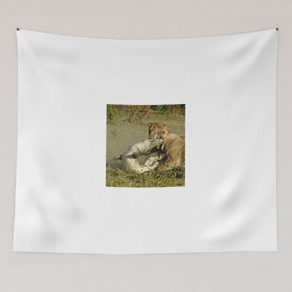 Item preview, Nature:lion-crocodile interaction ( A once in a life time experience!) designed and sold by Anthony Goldman.