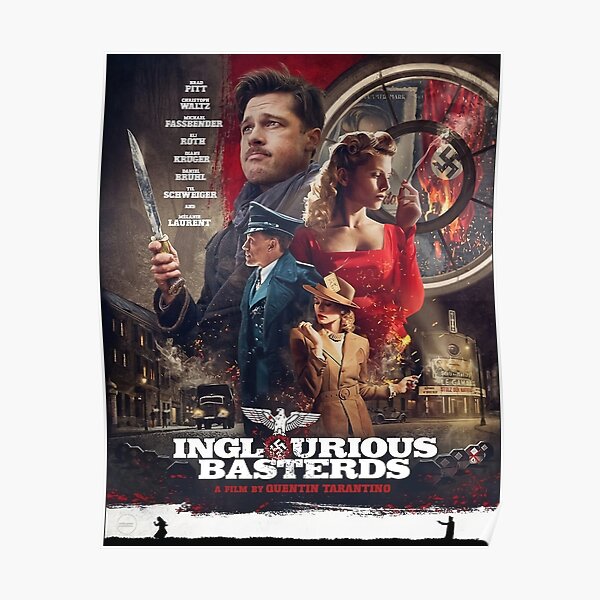 INGLOURIOUS BASTERDS Movie PHOTO Print POSTER Quentin Tarantino Textless Art 007 
