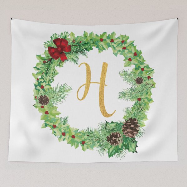 Item preview, Christmas Monogram H designed and sold by Chiccountry.