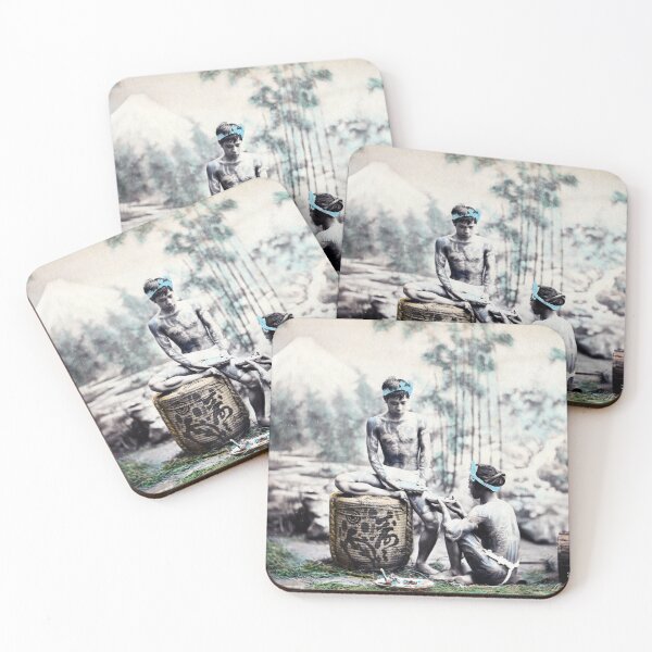 Item preview, 1870 Japanese Sake Drinkers designed and sold by retrophotoworks.