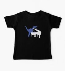 Velociraptor Playing Piano Baby Tee