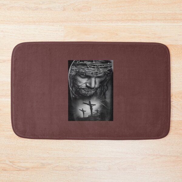 Item preview, Jesus Christ With Thorns 3 Crosses designed and sold by Rowena Jones.