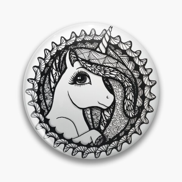 Artikelvorschau, Zentangle Einhorn entworfen und verkauft von Mandiola9.