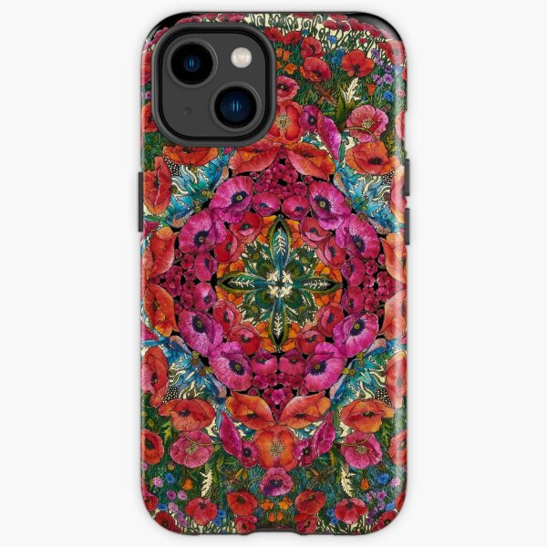 Poppies and Cornflowers Mandala iPhone Tough Case