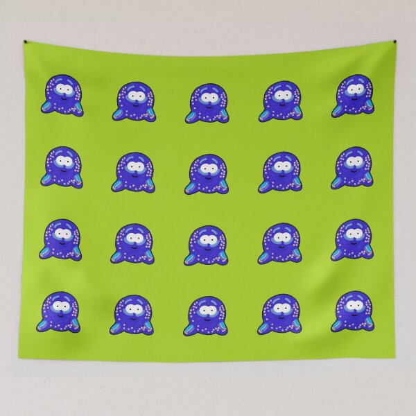 Item preview, Blue Bubble Monster cartoon designed and sold by Marble1212.