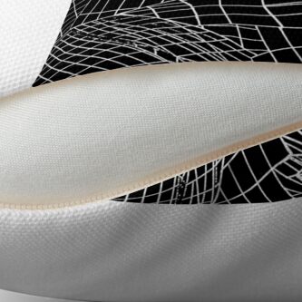 Alternate view of Angles- Black Throw Pillow