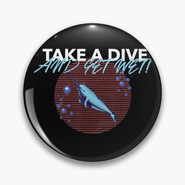 Item preview, Take A Dive And Get Wet! Funny Narwhal Diving  designed and sold by BaldricShop.