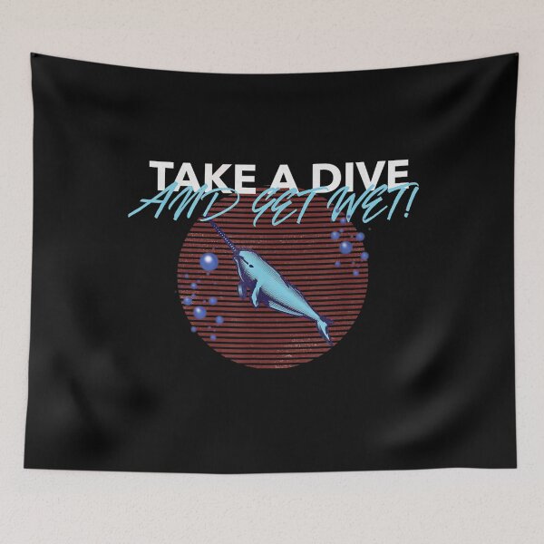 Item preview, Take A Dive And Get Wet! Funny Narwhal Diving  designed and sold by BaldricShop.