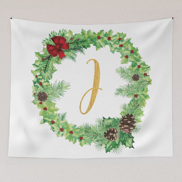 Item preview, Christmas Monogram J designed and sold by Chiccountry.