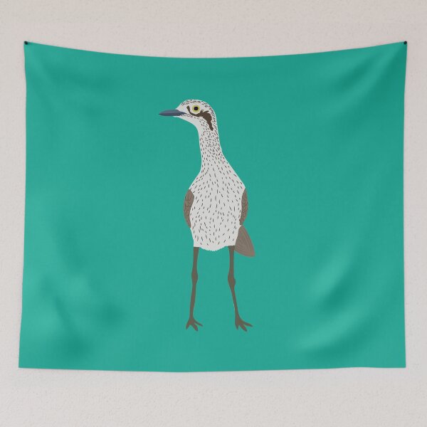 Item preview, Bush Stone-Curlew on Turquoise designed and sold by Digitaldingo.