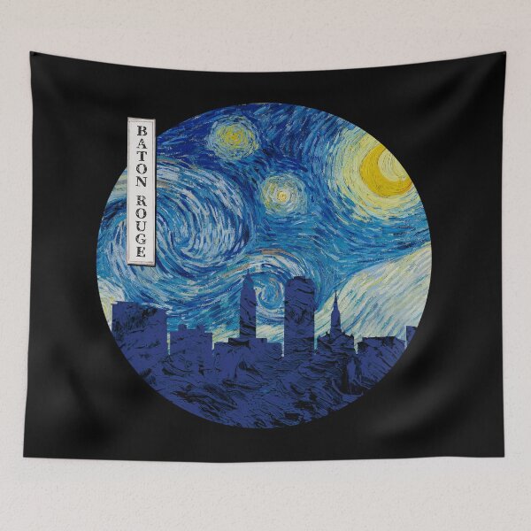 Item preview, Baton Rouge Starry Night Van Gogh Circle designed and sold by DFerraz.