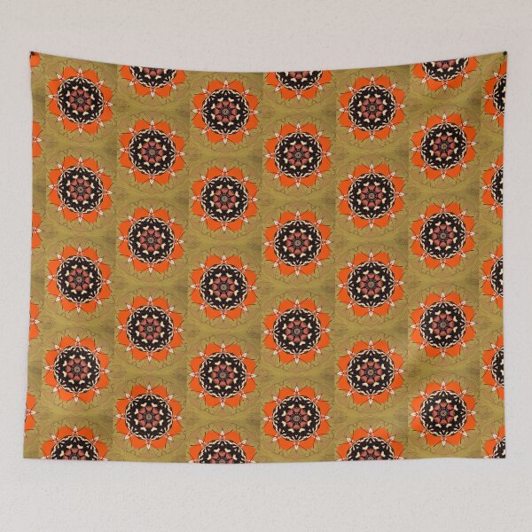 Item preview, Orange Spiral Peacock Design designed and sold by TinaJostDesigns.
