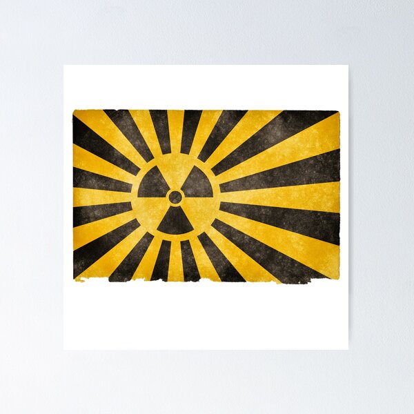 Item preview, Nuclear Symbol Sunburst Flag designed and sold by FacioDesigns.