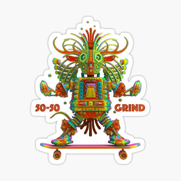 50-50 Grind Design 2 Sticker