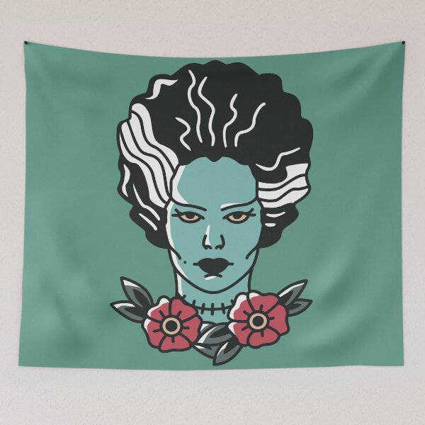 Artikelvorschau, Vintage Bride of Frankenstein Monster Drawing entworfen und verkauft von SLAG-Creative.