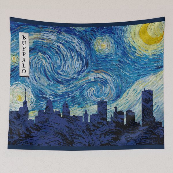 Aperçu de l'œuvre Buffalo Van Gogh Nuit étoilée créée et vendue par DFerraz.