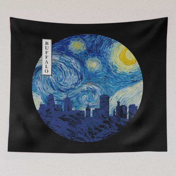 Aperçu de l'œuvre Buffalo Nuit Étoilée Cercle Van Gogh créée et vendue par DFerraz.