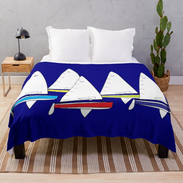 Finn Sailing Dinghies Racing Throw Blanket