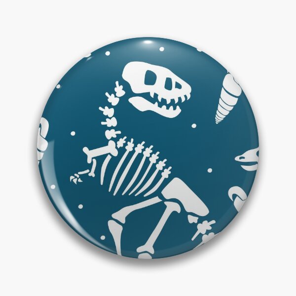 Item preview, Dinosaur Fossils in Blue designed and sold by latheandquill.
