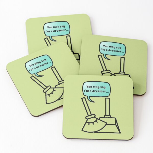 Item preview, You May Say I'm a Dreamer Dustpan to Broom Novelty Cleaning Gifts designed and sold by SavvyCleaner.