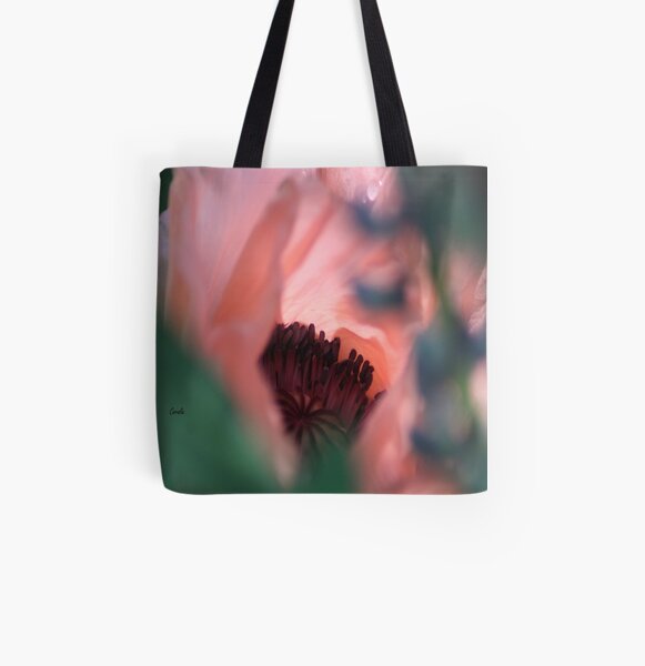 Beauty Of The Poppy Flower Bloom All Over Print Tote Bag