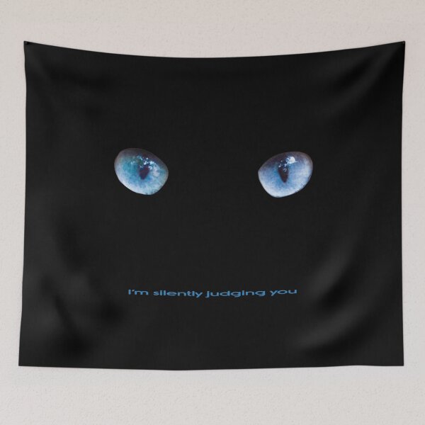 Item preview, I'm Silently Judging You Baby Blue Cat Eyes  designed and sold by MOP-tees.