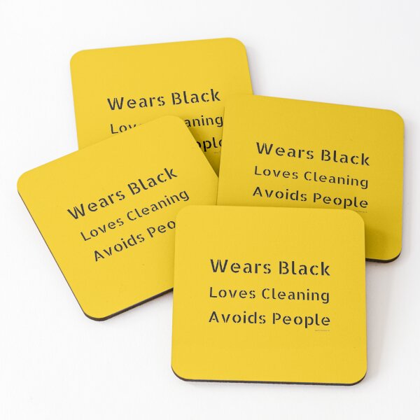 Item preview, Wears Black Loves Cleaning Avoids People Sarcastic Cleaning Fun designed and sold by SavvyCleaner.