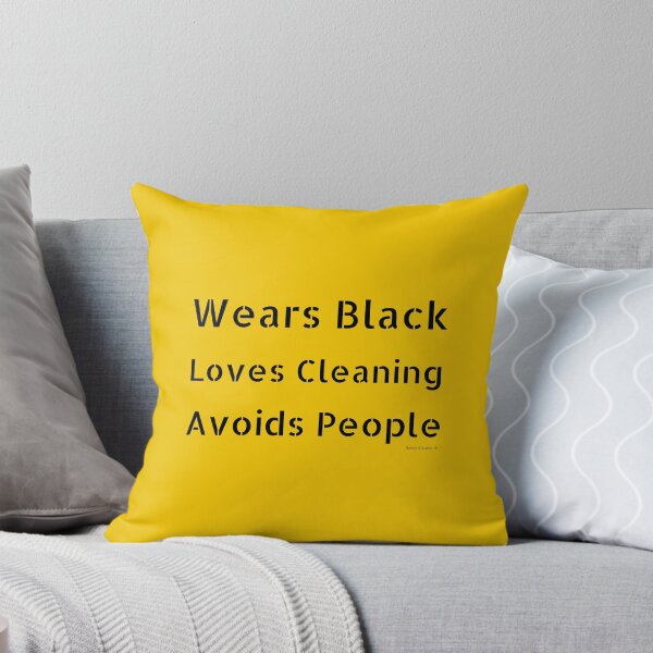 Item preview, Wears Black Loves Cleaning Avoids People Sarcastic Cleaning Fun designed and sold by SavvyCleaner.