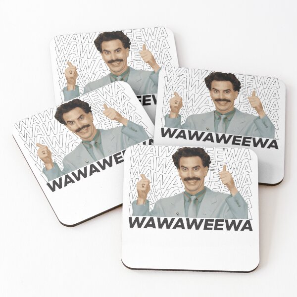 Item preview, Regalos para mujeres Borat - Wawaweewa - Blanco - Camiseta con pegatinas Regalo para fanáticos de la música designed and sold by RubenPrice2210.